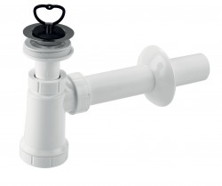 NOVASERVIS - Sifon umyvadlový nerezová miska zátka plast (410,P)