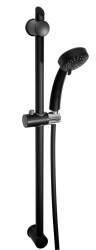 NOVASERVIS - Sprchová souprava s nastavitelnou roztečí otvorů, černá (KIT602,5)