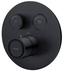 NOVASERVIS - Termostatická pod. baterie s boxem 2 vývody F-Box, černá (BFBOXBL)