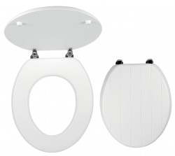 NOVASERVIS - WC sedátko, MDF bílá, panty kov-chrom (WC/PROVENCE)