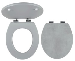 NOVASERVIS - WC sedátko, MDF s potiskem, panty kov-chrom (WC/SOFTSTONE1)
