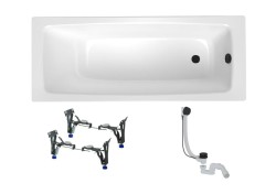 Obdélníková vana SAT Feel 150x70 cm smaltovaná ocel levá i pravá SATBVFEEL1506 (SATBVFEEL1506)