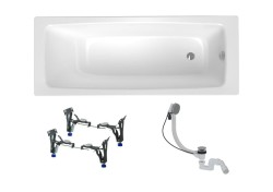Obdélníková vana SAT Feel 150x70 cm smaltovaná ocel levá i pravá SATBVFEEL1507 (SATBVFEEL1507)