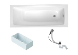 Obdélníková vana SAT Feel 160x70 cm smaltovaná ocel levá i pravá SATBVFEEL1603 (SATBVFEEL1603)