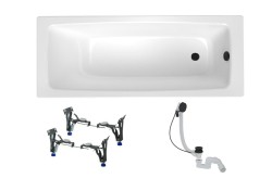 Obdélníková vana SAT Feel 160x70 cm smaltovaná ocel levá i pravá SATBVFEEL1608 (SATBVFEEL1608)