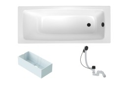 Obdélníková vana SAT Feel 170x75 cm smaltovaná ocel levá i pravá SATBVFEEL170754 (SATBVFEEL170754)