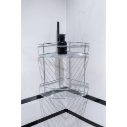 OLSEN SPA - Drátěná rohová polička KD02080045 (KD02080045)