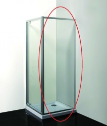 OLSEN SPA - Pevná stěna SMART - PINA - Barva rámu - Chrom/Leštěný hliník (ALU), Rozměr A - 90, Směr zavírání - Univerzální Levé / Pravé, Výplň - Čiré bezpečnostní sklo - 6 mm (OLBPIN90CCBV)