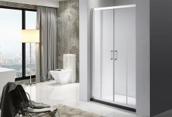 OLSEN SPA - Sprchové dveře VILAR - Barva rámu - Hliník leštěný, Rozměr A - 130, Rozměr C - 190, Směr zavírání - Univerzální Levé / Pravé, Výplň - Čiré bezpečnostní sklo - 6 mm (OLBENW102913CC)