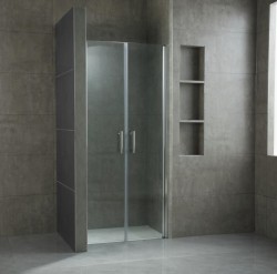 OLSEN SPA - Sprchové dveře VITORIA NEW - Barva rámu - Hliník leštěný, Rozměr A - 110, Směr zavírání - Univerzální Levé / Pravé, Výplň - Čiré bezpečnostní sklo - 6 mm (OLBENW102611CC)