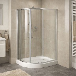 OLSEN SPA - Sprchový asymetrický kout s vaničkou IBIZA II - Barva rámu - Chrom/Leštěný hliník (ALU), Rozměr A - 120, Rozměr B - 80, Směr zavírání - Pravé (DX), Výplň - Čiré bezpečnostní sklo - 5 mm (OLBIBI212P)