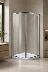 OLSEN SPA - Sprchový kout SMART - MURO - Barva rámu - Chrom/Leštěný hliník (ALU), Rozměr A - 80, Rozměr B - 80, Směr zavírání - Univerzální Levé / Pravé, Výplň - Grape bezpečnostní sklo - 4 / 6 mm (OLBMUR80CGBV)