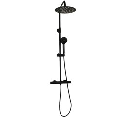 OLSEN SPA - Termostatický nástěnný set NAUPLIOS 250 BLACK (BAPG2111A2B)