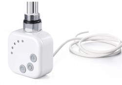 OLSEN SPA - Topná tyč BURGH s termostatem a časovačem - Barva topné tyče - Bílá, Typ připojení - Rovný kabel, Výkon topné tyče - 400 W (RDOHT2RK40006)