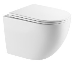 OLSEN SPA - Závěsné WC ARCO RIMLESS s FLAT sedátkem Soft-close (OLKLT046E)