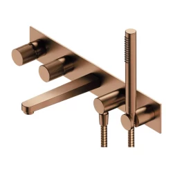 OMNIRES - CONTOUR vanová baterie pod omítku, kartáčovaná měď (CT8037-1CPB)