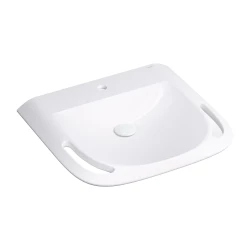 OMNIRES - HOLD M+ [Inclusive Design] závěsné umyvadlo, 60 x 55 cm, bílý lesk (HOLDUWBP)