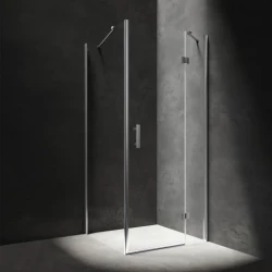 OMNIRES - MANHATTAN čtvercový sprchový kout s křídlovými dveřmi, 90 x 90 cm chrom / transparent /CRTR/ (MH9090CRTR)