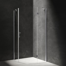 OMNIRES - MANHATTAN sprchový kout, dveře výklopné, 90 x 90 cm, chrom lesk, sklo transparent (ADF90XLUX-TCRTR)