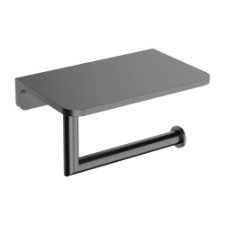 OMNIRES - MODERN PROJECT držák toaletního papíru s policí, antracit broušený (MP60511AT)