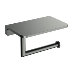 OMNIRES - MODERN PROJECT držák toaletního papíru s policí, grafit broušený (MP60511GR)