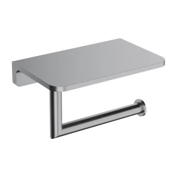 OMNIRES - MODERN PROJECT držák toaletního papíru s policí, nikl broušený (MP60511NI)