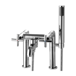 OMNIRES - MODERN vana baterie dvouotvorová s dvoudílným sprchovým setem, chrom lesklý (C304-HCR)