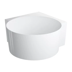 OMNIRES - OVO M+ rohová vana kruhová, 120 x 120 cm, bílý lesk (OVO120WNBP)