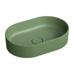 OMNIRES - OVO M+ umyvadlo na desku, 55 x 36 cm olive /OL/ (OVOUNOL)