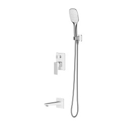 OMNIRES - PARMA podomítková sprchová baterie chrom / bílá /CRB/ (SYSPMW01CRB)
