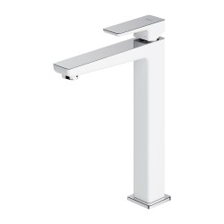 OMNIRES - PARMA umyvadlová baterie vysoká chrom / bílá /CRB/ (PM7412CRB)