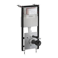 OMNIRES - SET: STRONGFRAME Rám do podomítkové instalace + MINIMAL splachovací tlačítko, lesklý chrom (STFWC1M-RCR)