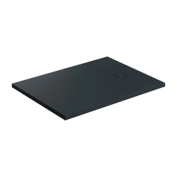OMNIRES - Sprchová vanička AQUAROCK kompozit, protiskluzová, obdélníková 80 x 120 cm, černá láva (AQUAROCK80-120BLV)