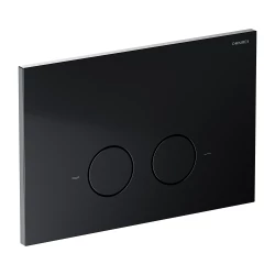 OMNIRES - STEEL-R45 splachovací tlačítko z nerezové oceli, černá mat (ST45PS1BLM)