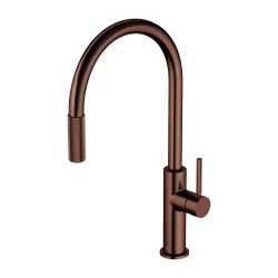 OMNIRES - SWITCH kuchyňská baterie s vyjímatelnou výtokovou armaturou pro připojení filtrační sady, antická hnědá (SW9059ORB)
