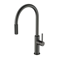 OMNIRES - SWITCH kuchyňská baterie s vyjímatelnou výtokovou armaturou pro připojení filtrační sady, broušený grafit (SW9059GR)