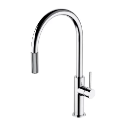 OMNIRES - SWITCH kuchyňská baterie s vyjímatelnou výtokovou armaturou pro připojení filtrační sady, lesklý chrom (SW9059CR)