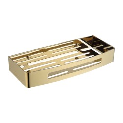 OMNIRES - UNI košík do sprchy, 30 x 5 x 13 cm zlatá /GL/ (UN10331GL)