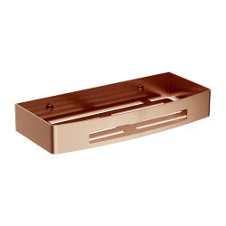 OMNIRES - UNI sprchový košík, 30 x 5 x 13 cm, broušená měď (UN10331CPB)