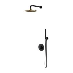 OMNIRES - Y podomítkový sprchový systém černá / zlatá /BLHGL/ (SYSY18BLGL)