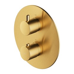 OMNIRES - Y termostatická sprchová baterie podomítková, vrchní část bez tělesa zlatá kartáčovaná /GLB/ (Y1236ROGLB)