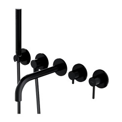 OMNIRES - Y vanová baterie 5-otvorová podomítková černá /BLH/ (Y1237-1BL)