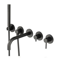 OMNIRES - Y vanová baterie 5-otvorová podomítková grafit /GR/ (Y1237-1GR)