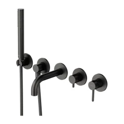 OMNIRES - Y vanová baterie s 5 otvory pro podomítkovou instalaci, grafitová (Y1237-1SGR)