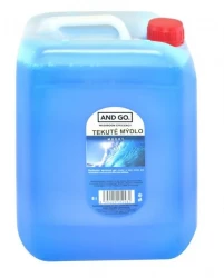 Ostatní - AND GO tekuté mýdlo modré, kanystr 5l, svěží vůně moře 41005105 (41005105)