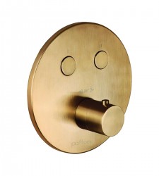 PAFFONI - Compact Box Termostatická baterie pod omítku, pro 2 spotřebiče, kartáčovaná zlatá (CPT018HGSP)