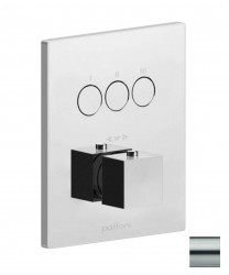 PAFFONI - Compact Box Termostatická baterie pod omítku, pro 3 spotřebiče, nerez (CPT519ST)