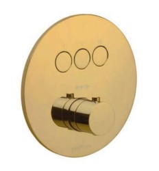 PAFFONI - Compact Box Termostatická baterie pod omítku, pro 3 spotřebiče, zlatá (CPT019HG)