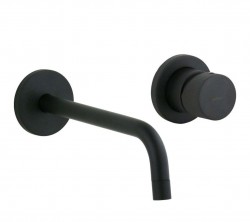 PAFFONI - Jo Umyvadlová baterie pod omítku s tělesem, 2-otvorová instalace, matná černá (JO007NO70)