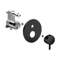 PAFFONI - Light Baterie pod omítku pro 2 spotřebiče, černá mat (LIGBOX015NO/M)